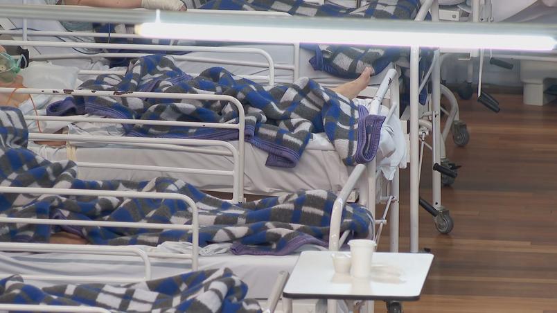 People await vacancies for intensive care beds in Sao Paulo 