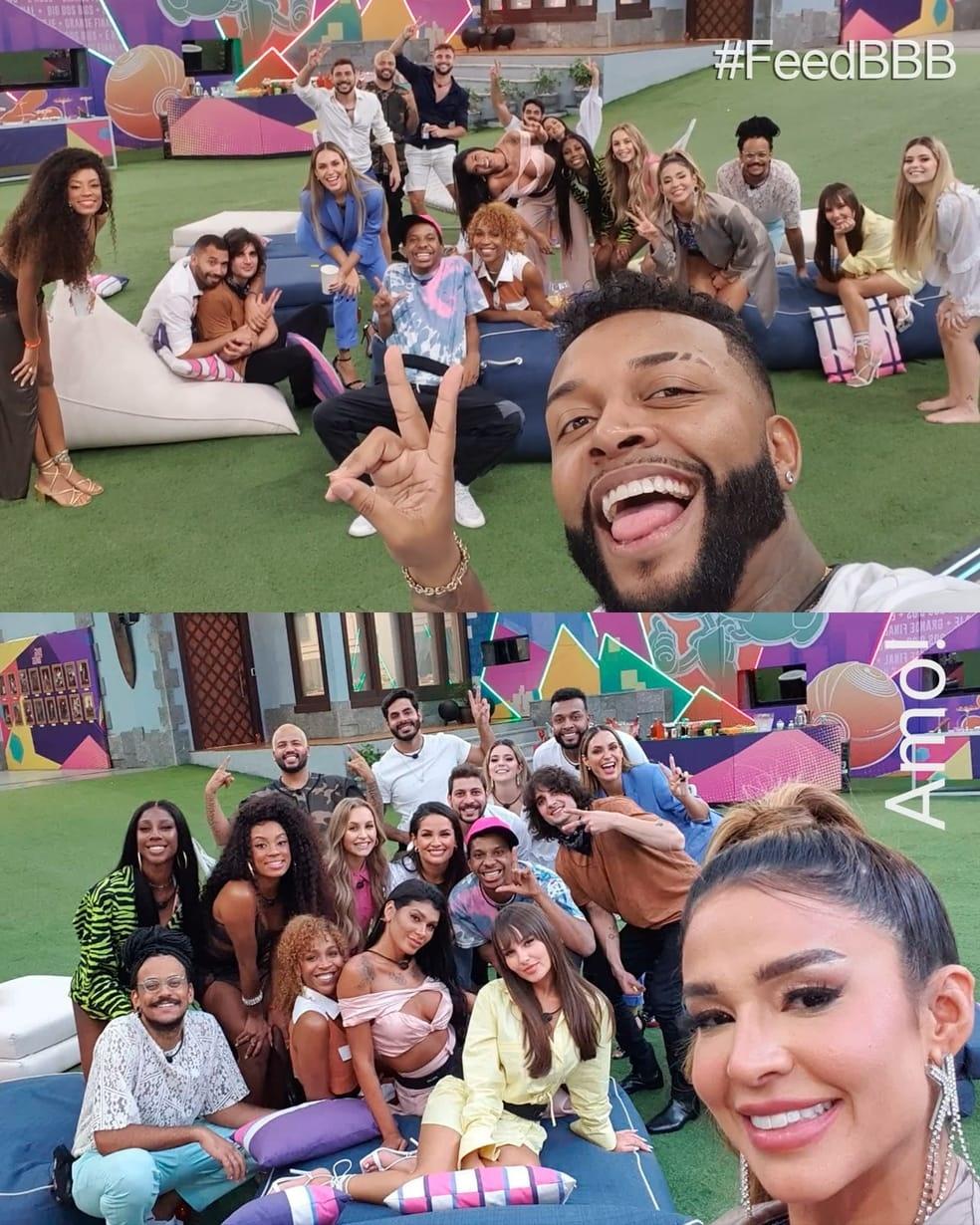 The brothers make a group selfie in "BBB 101 Day" - clone / Instagram