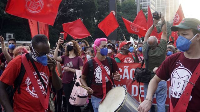 Anti-Bolsonaro protest in Sao Paulo
