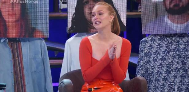 Marina Ruy Barbosa can't contain herself and ends up getting emotional in Altas Horas