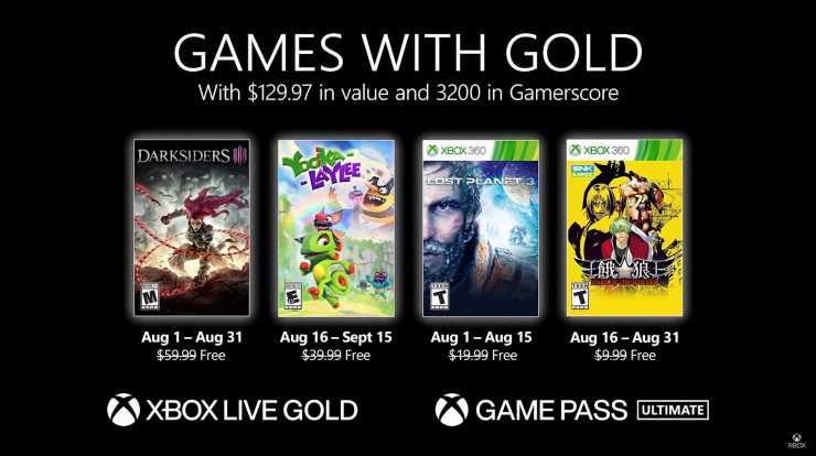 games with gold agosto