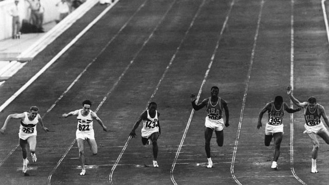 The 100-meter runner at the 1960 Rome Olympics