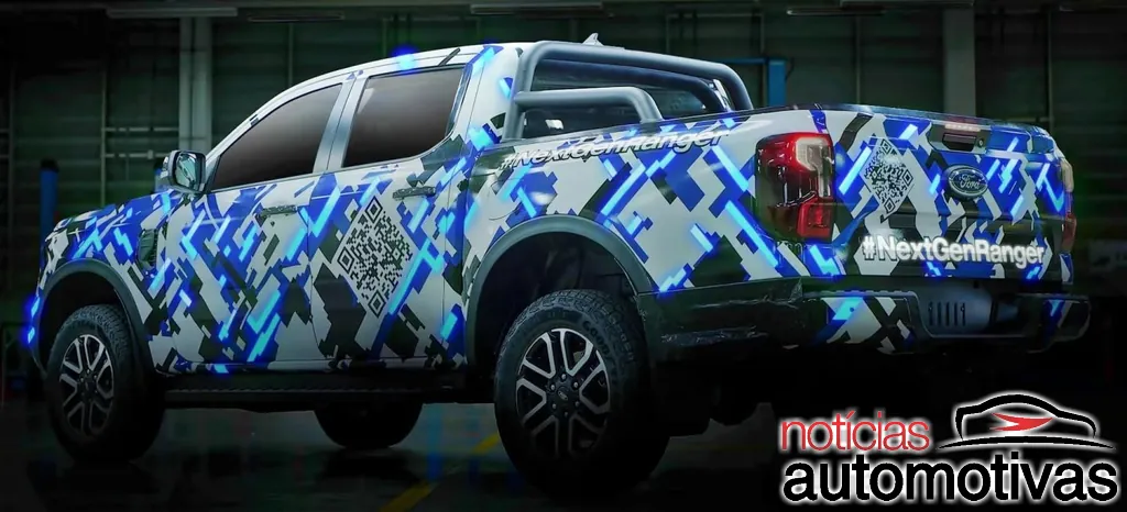 The introduction of the 2022 Ford Ranger appears in the video 
