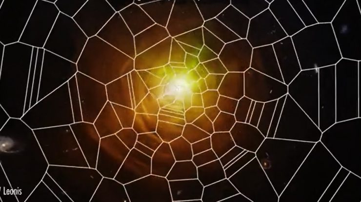 Seeing a "spider web" around the star spotted by Hubble