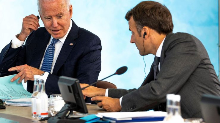 Biden and Macron meet in Rome to discuss European security