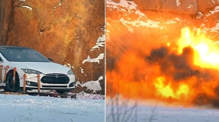 A man blows up a Tesla after discovering the value of the repair