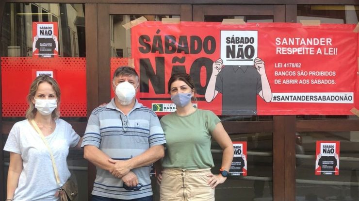 The Federation prevents Santander from opening on Saturday in Blumenau and the region