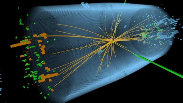 The resulting particle collision remnants at the LHC showed trajectories that match the properties of the Higgs boson