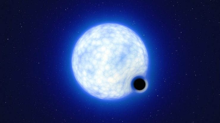 A sleeping black hole found outside the Milky Way