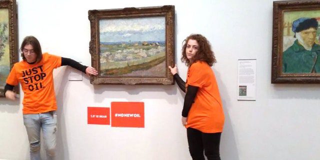 UK climate activists get their hands on Vincent van Gogh painting at Museum of London