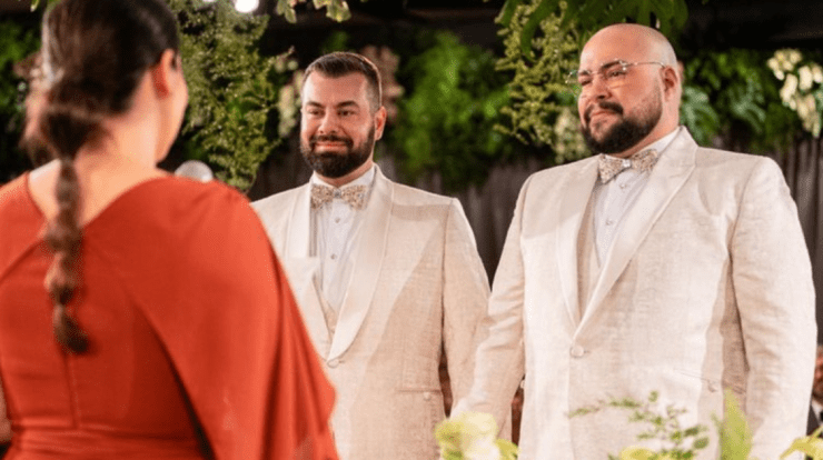Thiago Abravanel and Fernando Poli celebrate their wedding in a lavish ceremony in SP