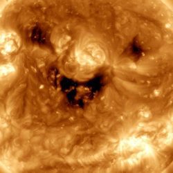NASA takes a stunning photo of the "smiling" sun;  look at the picture