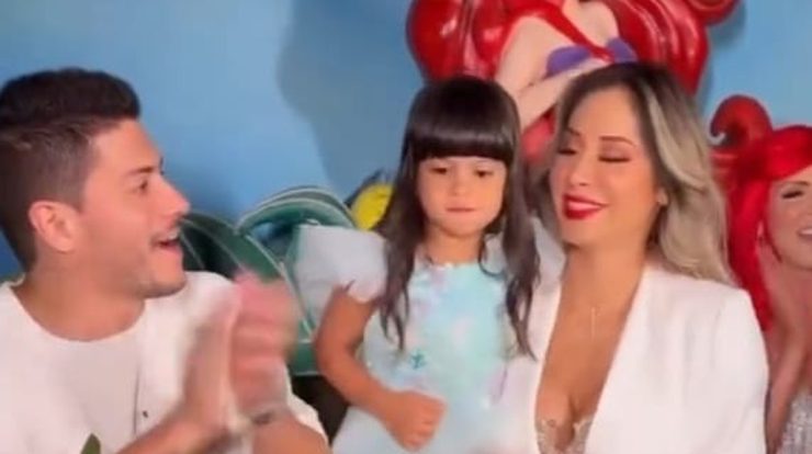 Arthur Aguiar and Myra Cardi meet again to celebrate their daughter's birthday |  TV and celebrities