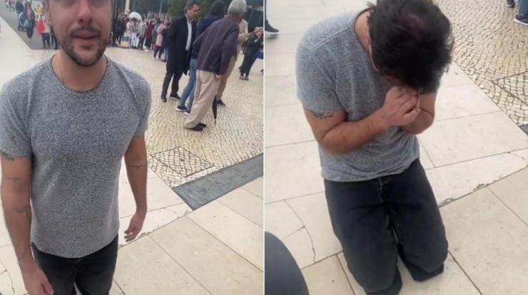 Joaquim Lopez makes a pilgrimage in Portugal and walks 127 meters kneeling: "I prayed and thanked you very much"