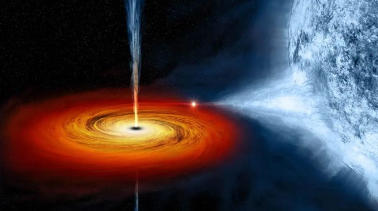 The black hole is photographed at the moment it is devouring a star